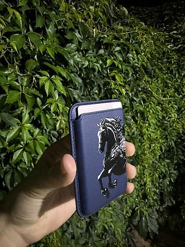 Maqnitli kartlıq – telefon arxası üçün - Material: mavi rəngli