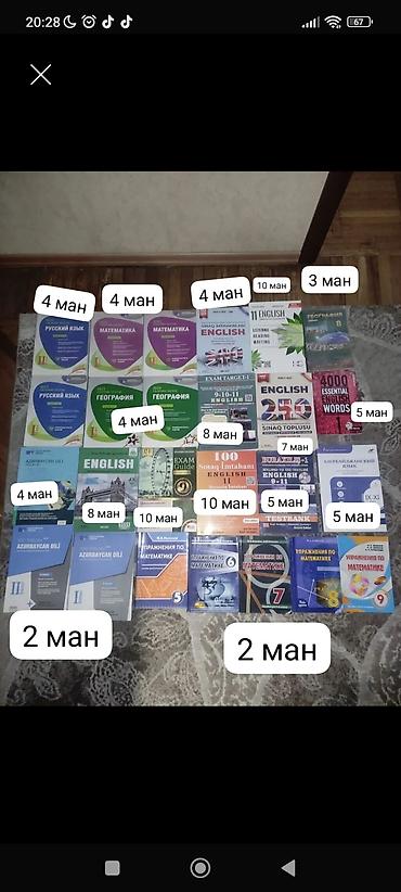 Məktəb və abituriyent hazırlığı üçün müxtəlif fənn və siniflərə aid