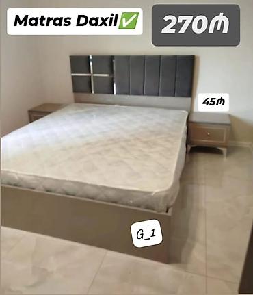 Yataq dəsti – Matras daxil - Müasir dizaynlı ikinəfərlik çarpayı