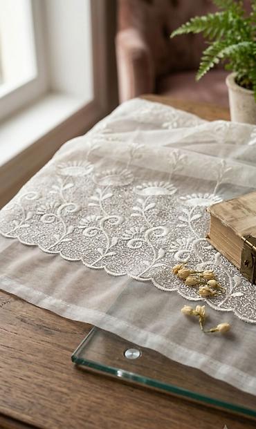2 el perde alanlar: Premium damask parçalar – pərdə və dekor üçün.Qedimi vintaj otrez — 2