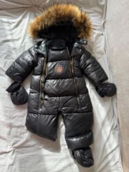 куплю автокресло: Детские зимние комбинезоны-конверты 1) Черный утепленный комбинезон с