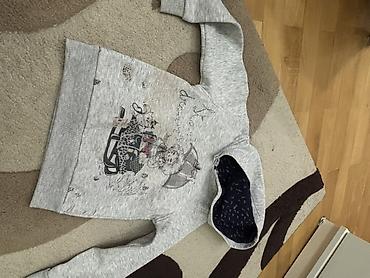 papaqlı yun bodilər: Uşaq üçün kapüşonlu sviter - Rəng: Açıq boz - Material: Yumşaq — 1