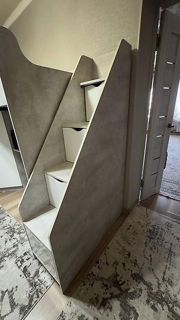 Двухъярусные детские кровати: Двухъярусная детская кровать, ЛДСП, цвет - Серый — 6