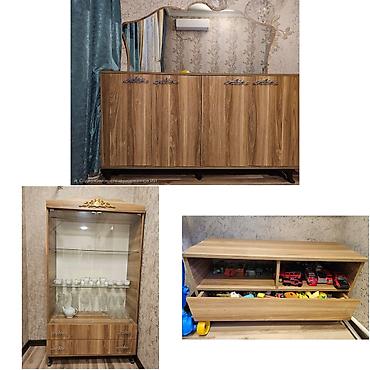 Yemək otağı üçün mebel dəsti - Material: ağac teksturasına malik