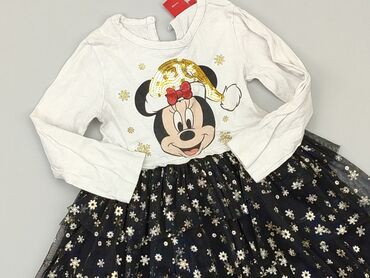 sukienka letnia w kwiaty midi: Dress, Disney, 1.5-2 years, 86-92 cm, condition - Good