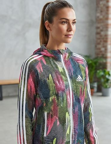 Ženska adidas sportska jakna sa kapuljačom - Tanak, lagan sloj