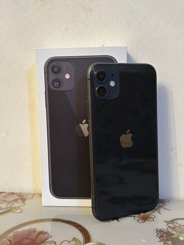 Apple iPhone: IPhone 11, Б/у, 128 ГБ, Black Titanium, Защитное стекло, Чехол, Коробка, 83 %