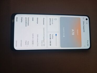 telfon a51: Oppo A78, 256 GB, rəng - Bej, Barmaq izi