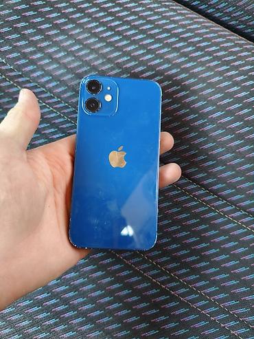 телефон бишкек бу: IPhone 12 mini, Колдонулган, 128 ГБ, Көк, 70 % — 1