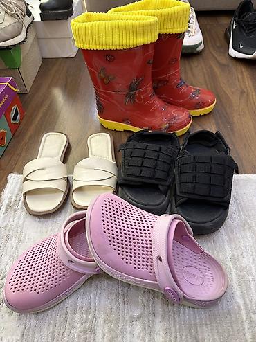 обувь 23: Crocs 31-32р оригинал Lining босоножки 32р оригинал Zara шлепки — 1