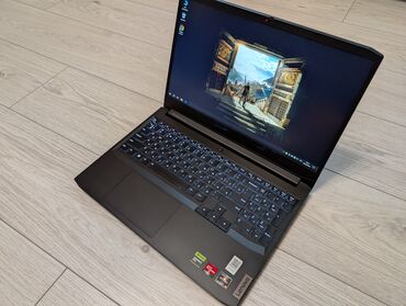 пк игра: Ноутбук, Lenovo, 16 ГБ ОЭТ, AMD Ryzen 5, 15.6 ", Колдонулган, Жумуш, окуу үчүн, эс тутум SSD