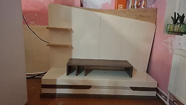 TV altlığı: TV stendi və dekor divar paneli - Material: MDF/LDSP tipli laminat — 2
