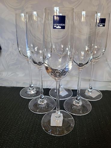 set za slatko: Case nove za vino,kristal Leonardo Nemacka iz 2000ih.god. Nemacke — 1
