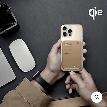 Внешние аккумуляторы: Подарок картхолдер Power bank Momax 10000mAh с MagSafe и быстрой — 15