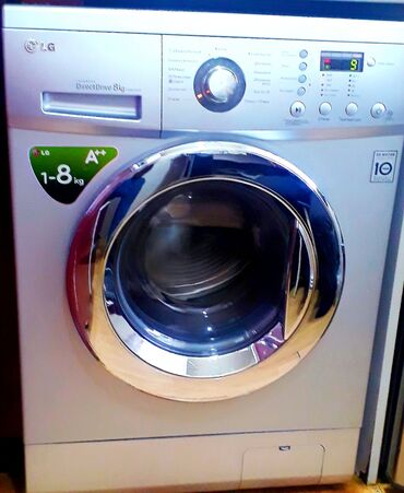 vertical: Paltaryuyan maşın LG, 8 kq, İşlənmiş, Avtomat, Ödənişli çatdırılma