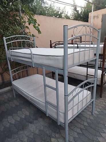 İkimərtəbəli uşaq çarpayıları: İki mərtəbəli metal çarpayı – ortopedik döşəklərlə - Material — 7