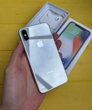 ipone 20: IPhone X, 64 GB, Ağ, Zəmanət