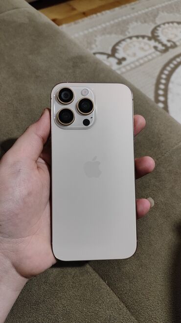 olvin 512: IPhone 16 Pro Max, 512 GB, Desert Titanium, Face ID, Barmaq izi