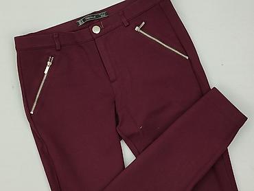 bordowe: Zara, Spodnie materiałowe damskie, rozmiar M — 1