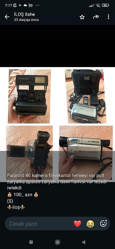 rode mikrofon qiyməti: Polaroid fotoaparat + Panasonic video-kamera dəsti - Polaroid instant — 1