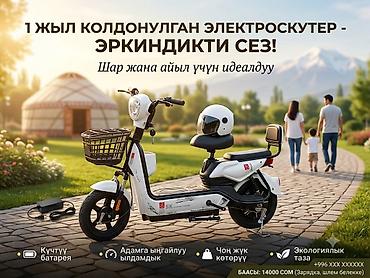 мотор скутер: Электроскутер (1 год использования). Идеален для города и села — 1