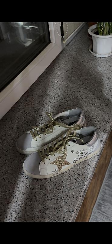 золотой стельки: Кроссовки, 40, Golden Goose, Б/у, цвет - Белый, Самовывоз — 4