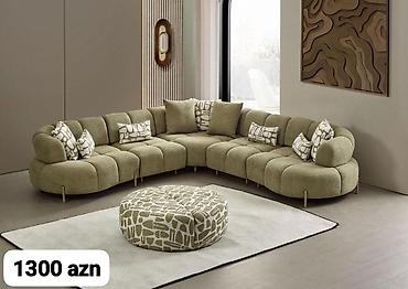 ideal mebel: Modul künc divan dəsti – müasir və rahat dizayn - Rəng: zeytun-yaşıl — 1