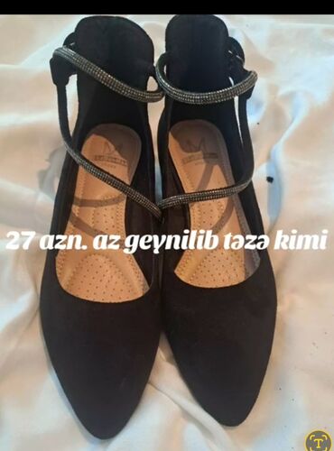 yun qadın şap şapları: Tuflilər, Ölçü: 38, rəng - Qara, Yeni