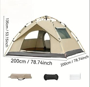 Çadırlar: Sürətli quraşdırılan kamp çadırı – 2x2 m, hündürlük 135 sm — 2