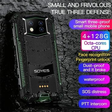 telefon mikrofonları: Qeyriadi mini telefon Soyes 6gb ram 128 GB yaddaş NFC var Suya devamlı