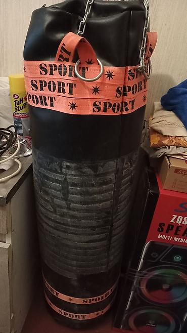 boks dersleri: Boks kisəsi – asılqan zəncirlə 100kg 110 sm - Material: üst hissə — 1