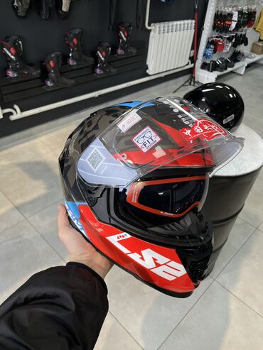 Перчатки: Шлем LS2 цвет красный очень легкий оригинал