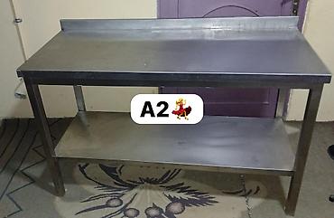 Paslanmaz nejavika masa satılır. Ölçüsü: 140 x 60 sm. Mətbəx, kafe