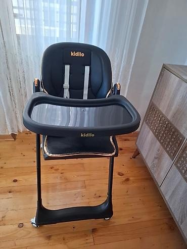 Yemək masaları, oturacaqları: Kidilo uşaq yemək stulu - Rəng: qara, qızılı detallarla - — 1