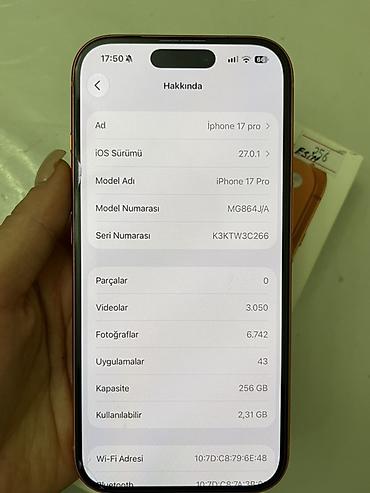 iphone 17 pro silver: IPhone 17 Pro, 256 GB, Narıncı — 3