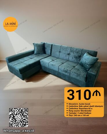 Çarpayılar: Künc divan, Açılan, Bazalı, Vеlur parça, Şəhərdaxili pulsuz çatdırılma
