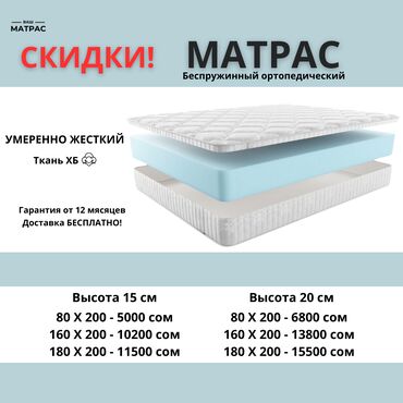 пролежный матрас: Матрас на основе Безпружинный Тип: Ортопедический матрас Жесткость