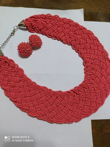 Наборы украшений: Ожерелье из бисера и серьги гвоздики,ручная работа,шикарно смотрится и — 29