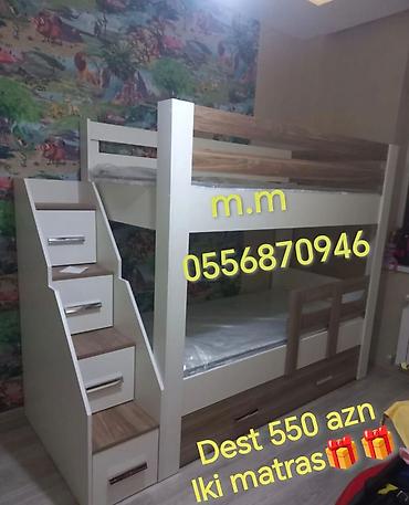 meheccer: Oğlan və qız üçün, Yeni, Çarpayı, Matras ilə, Siyirməli, Laminat — 6