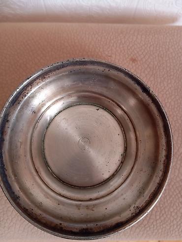 dipcek qablari: Metal qab – ayaqlı, klassik dizayn - Material: metal (gümüşü rəng — 2