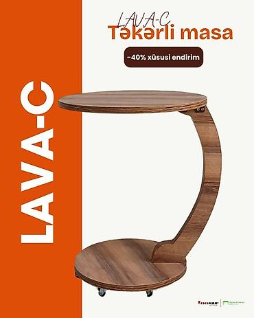 asilqan 58 azn: Jurnal masası, Yeni, Açılmayan, Laminat, Yumru masa — 3