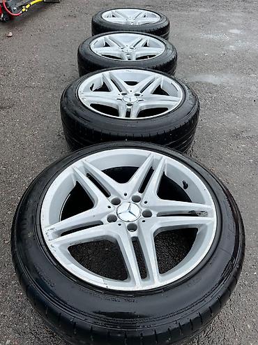 Транспорт: Литые Диски R 18 AMG, Комплект, отверстий - 5, Б/у — 9