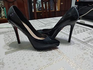 çekmeler: Qadın ayaqqabıları dəsti 1) Qəhvəyi açıq burunlu sandalet - Material — 5