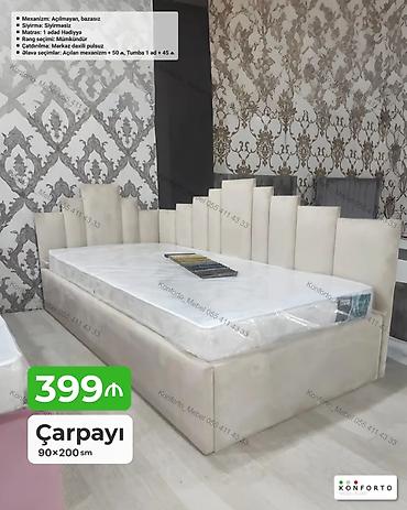 dosekler: Çarpayı – 90×200 sm - Mexanizm: Açılmayan, bazasız - Sıyırma — 1