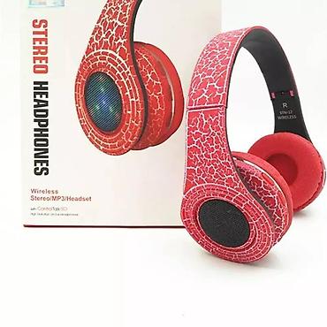 bluetooth slusalice cena: Bluetooth bežične slušalice sa led didoama stn17 crvene. bluetooth — 1