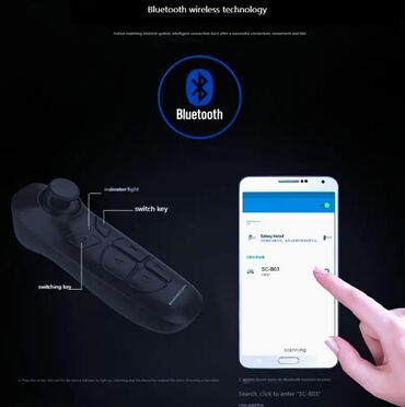 Oprema za video igre: VR 3D naočare sa bežičnim Bluetooth kontrolerom Uđi u potpuno novi — 13