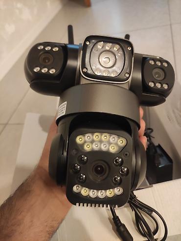 kiraye evler gence: Wi‑Fi təhlükəsizlik kamerası – 3 kameralı model, qutuda - Üçlü modul — 1
