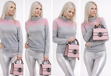 oglad: Ženska torba – elegantna ružičasta mini/medium torbica sa ručkom - — 2