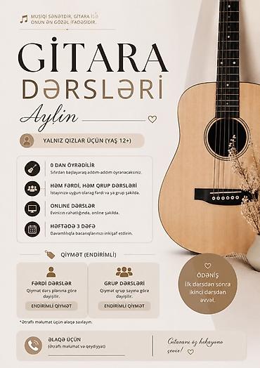 usaq ad gunu tedbirleri: Gitar dərsləri – Aylin - Yalnız qızlar üçün (12+) - Sıfırdan — 1