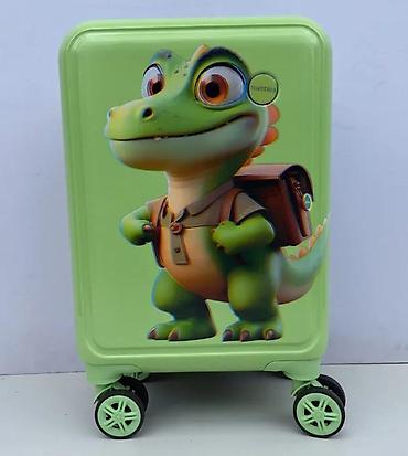 Rančevi, torbe i koferi: Dečiji koferi – set od 2 komada, zeleni, sa motivom malenog — 12